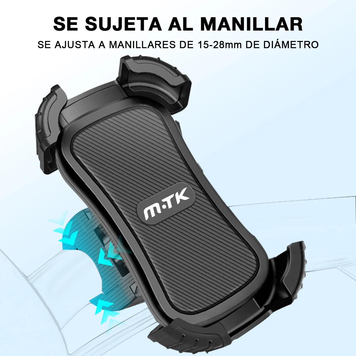 Soporte Celular Bicicleta, Soporte Movil Moto Universal 360 ° Rotación Anti Vibración Porta Telefono Motocicleta Montaña Soporte