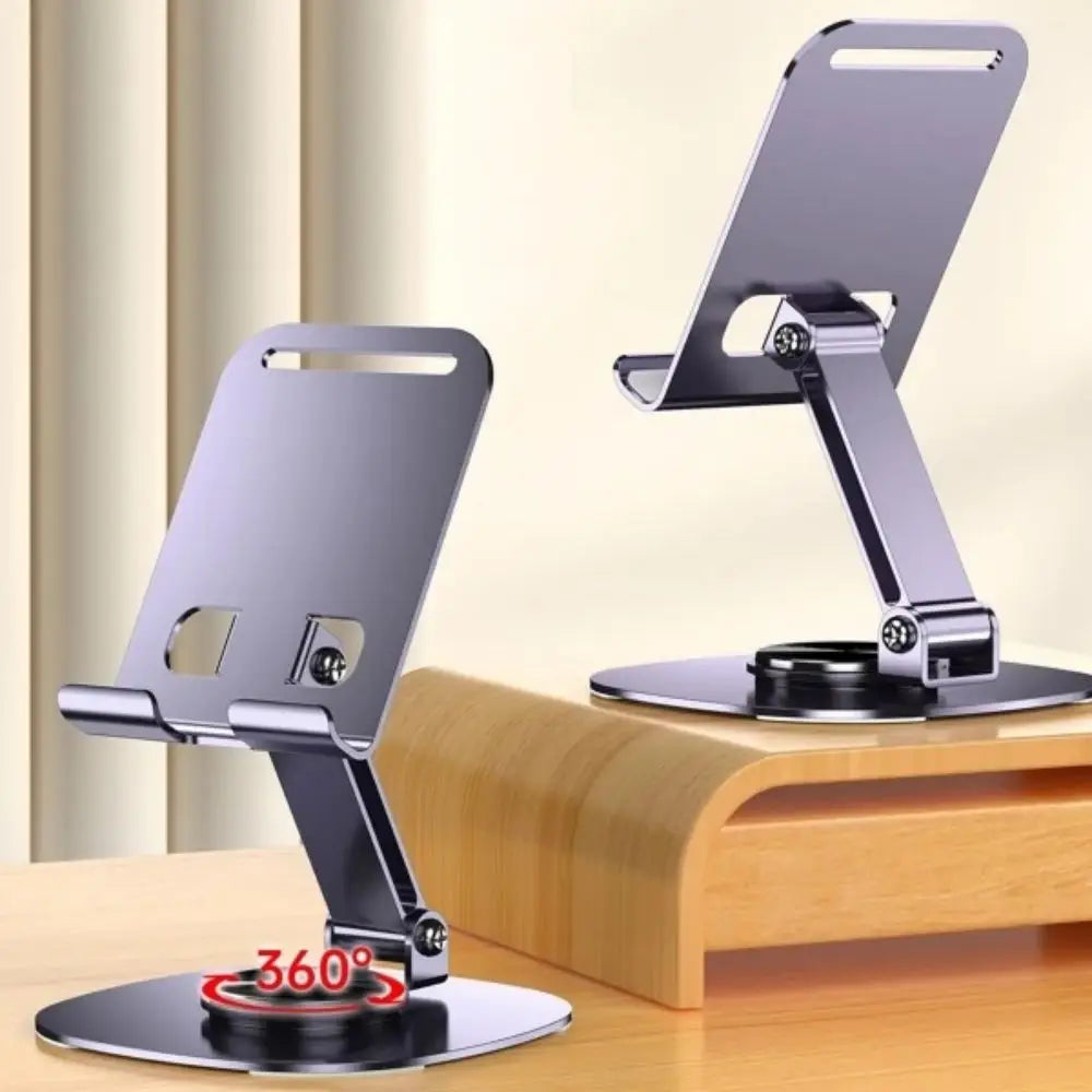 Soporte de teléfono móvil de escritorio metálico giratorio de 360° soporte de teléfono móvil de escritorio ajustable