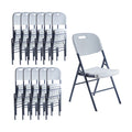 Combo 12 Sillas Plegables Blancas | Resistentes y Compactas | Ideal para Eventos, reuniones, negocios y el hogar