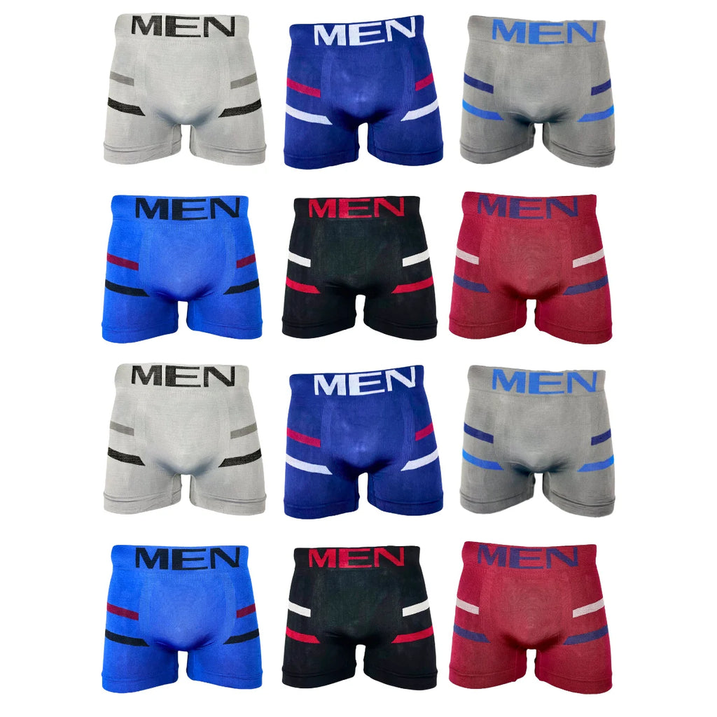 12 Piezas Boxer Caballero Mayoreo Tela Suave Cómodos y Ajustables Económicos Ligeros se envia modelo disponible