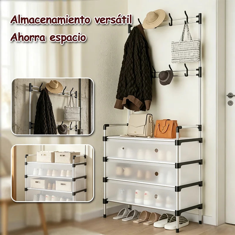 Organizador de Zapatos Multifuncional con Cubierta Antipolvo, Ideal para Ropa, Sombreros y Artículos Diarios