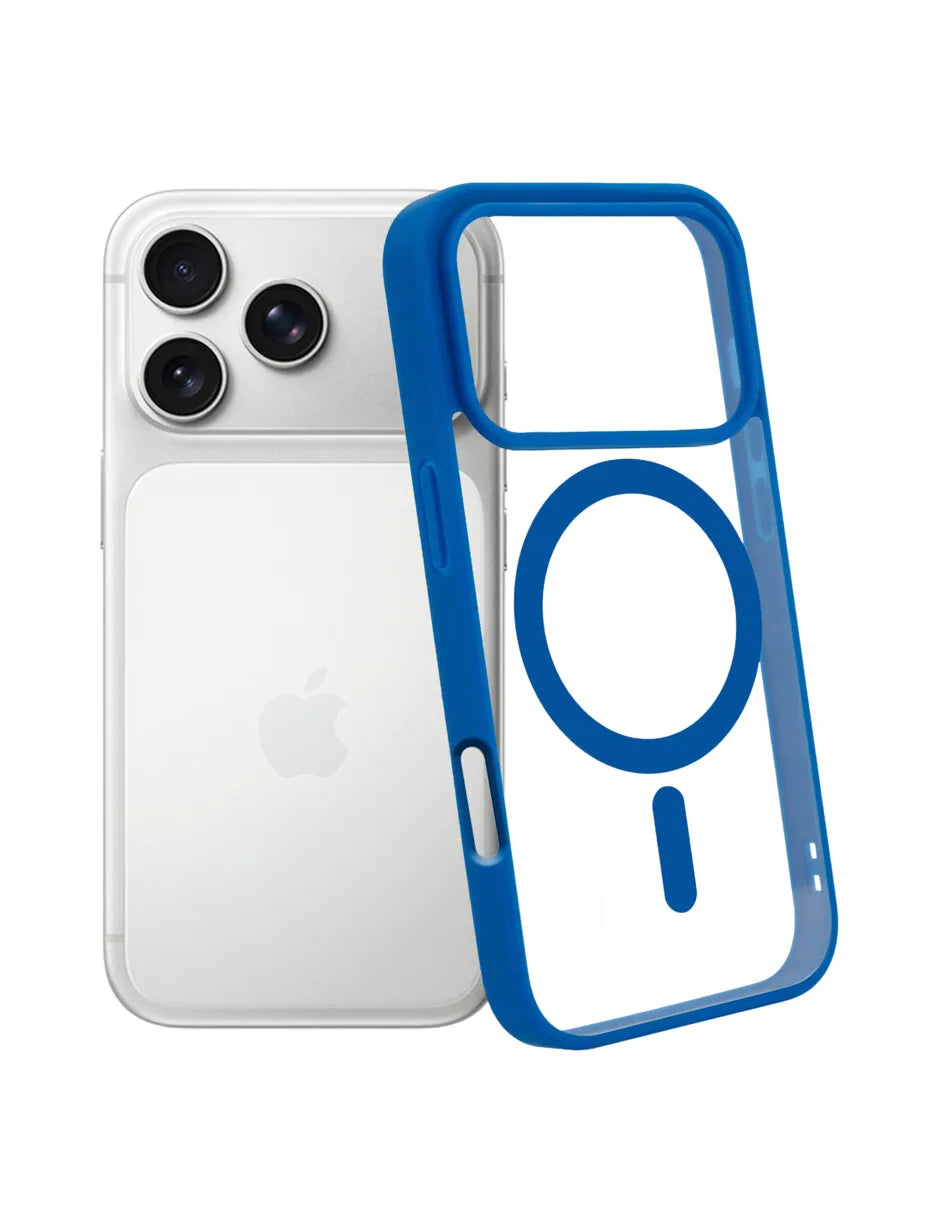 Funda Transparente Color Compatible iPhone Magsafe Pro TPU Protección Clear Magnética Silicon
