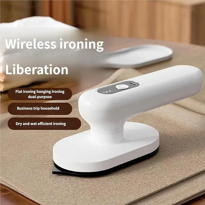 Mini Plancha Inalámbrica 180 °   Plancha de vapor giratoria, plancha de mano compacta y mini, calentamiento en 30 segundos, carga USB para ropa, hogar familiar