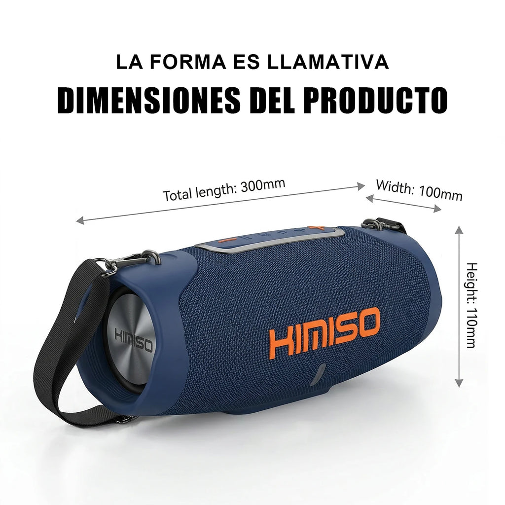 Altavoz Inalámbrico Portátil KMS-311 con Iluminación RGB, 20W de Alta Potencia, Bluetooth 5.3, Función TWS y Luces LED Intermitentes (Azul)