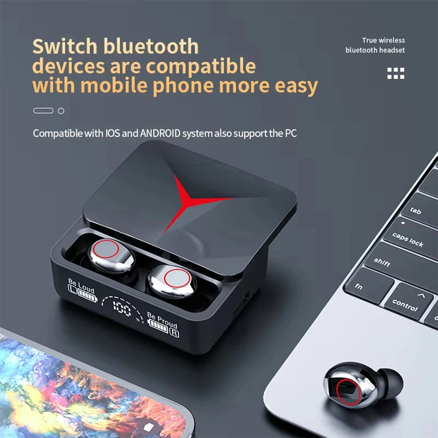 Wireless In-Ear Sports Earbuds M90 with Microphone And Noise Cancellation for Gaming, Sports, And Running/Exercise, Black Color