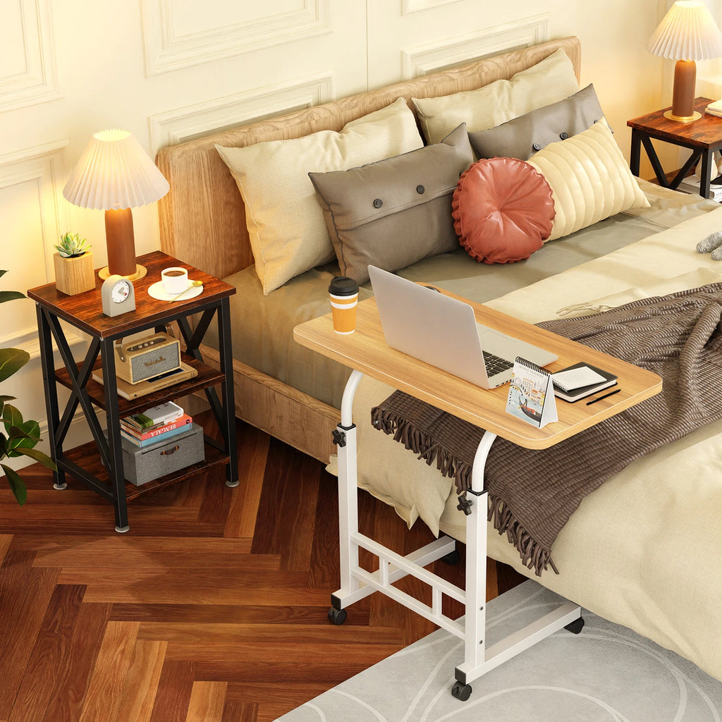 Mesas Laterales Con Ruedas Soportes Para Laptops Con Ruedas Y De Altura Ajustable,60x40x90cm Mesas De Reunión,mesas Laterales,ajustable Escritorio Mesas Para Jardin Altura Ajustable Mesa Laterales Escritorio