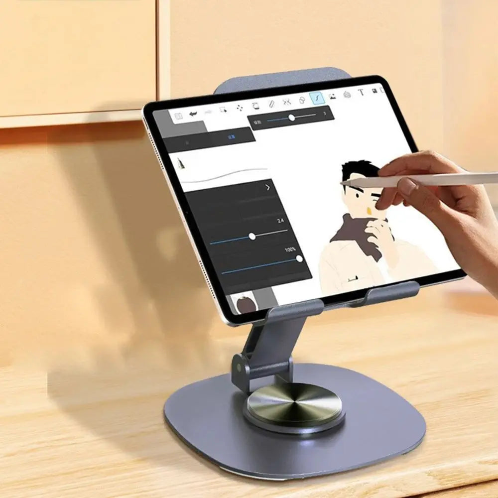 Soporte de teléfono móvil de escritorio metálico giratorio de 360° soporte de teléfono móvil de escritorio ajustable
