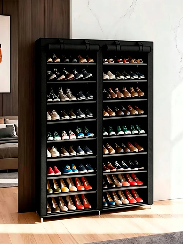 Organizador De Zapatos 9 Niveles Estante Zapatero Armable De Fácil Montaje Estructura Resistente Ahorrador De Espacio Para Closet Recámara Entrada Sala Y Hogar Multiusos Para Tenis Botas Sandalias Y Más