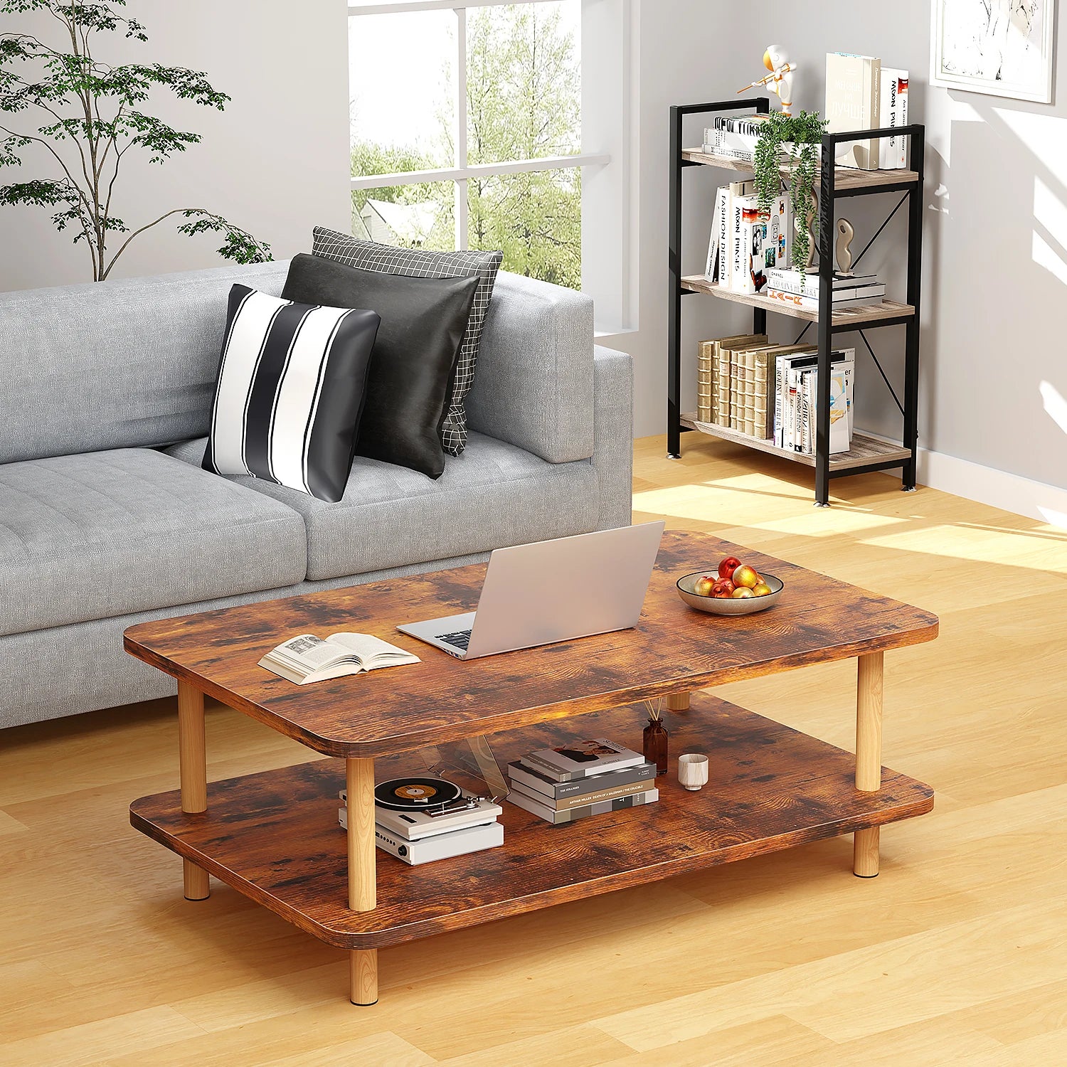 Mesa De Centro Moderna De Madera Mesas Laterales Para Sala Mesa De Centro Mesa Para Sala De Minimalista Y Moderna