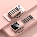 Power Bank Batería Portátil 20000mah carga rápida incorporada con pantalla digital de 4 cables Banco de energía externo