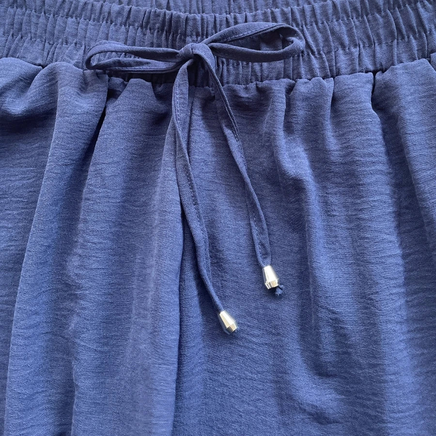 Pantalón de Lino "Easy Comfort": Estilo Holgado con Ajuste de Cordón (Color al Azar)