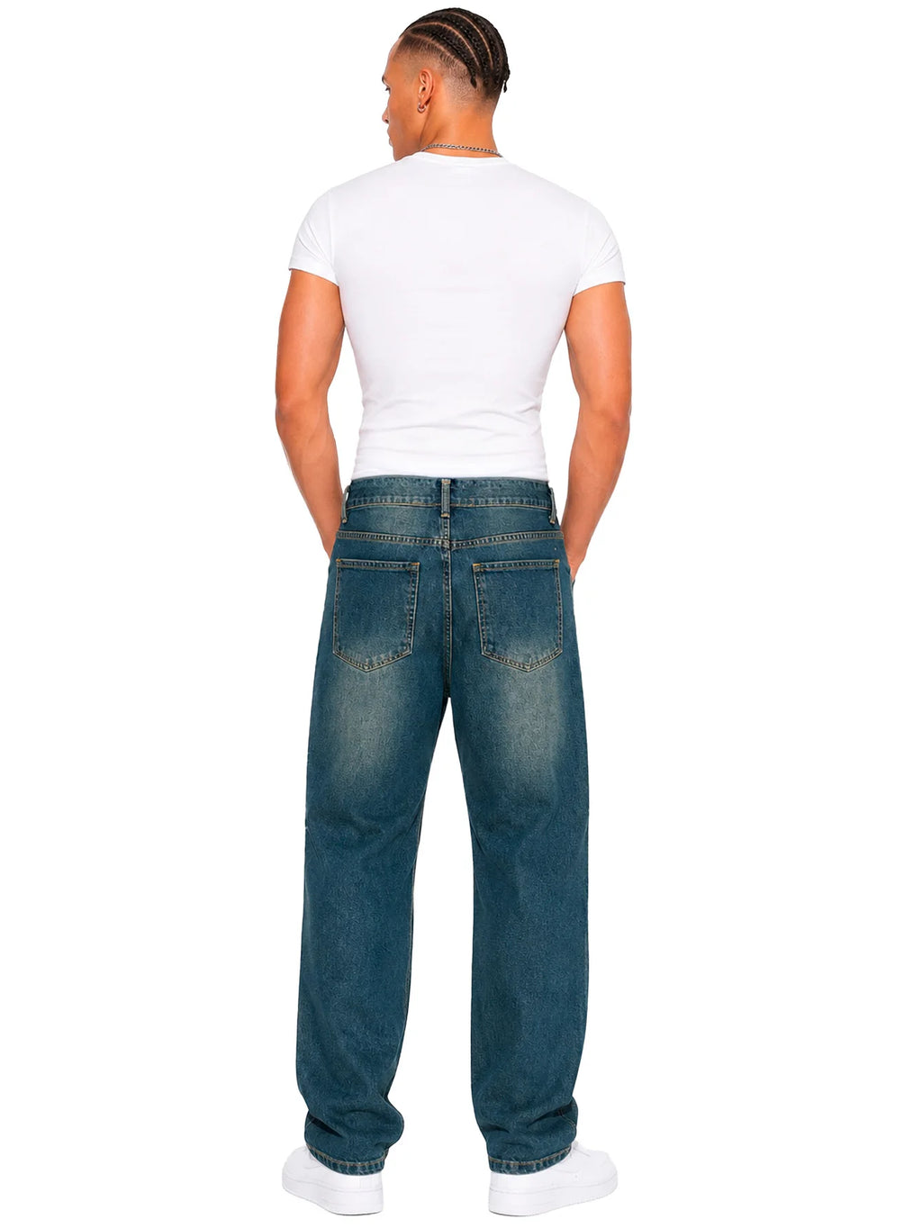 Jeans Caballero Recto Slim Fit Mezclilla Hombre