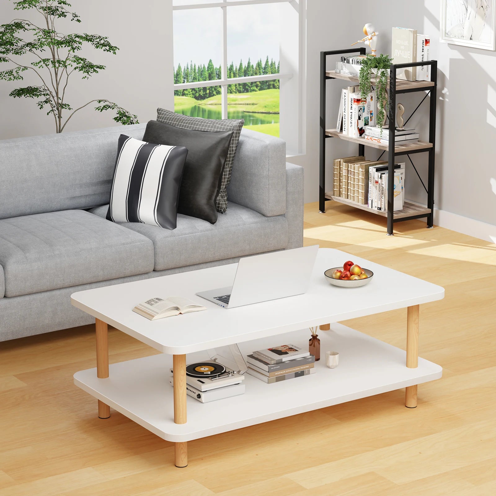 Mesa De Centro Moderna De Madera Mesas Laterales Para Sala Mesa De Centro Mesa Para Sala De Minimalista Y Moderna
