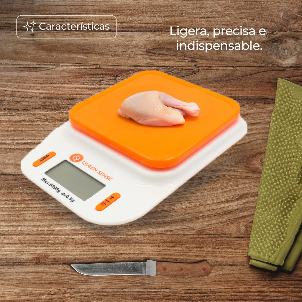 Bascula para cocina, Báscula Gramera Digital Cuadrada 0.5gr a 5kg,