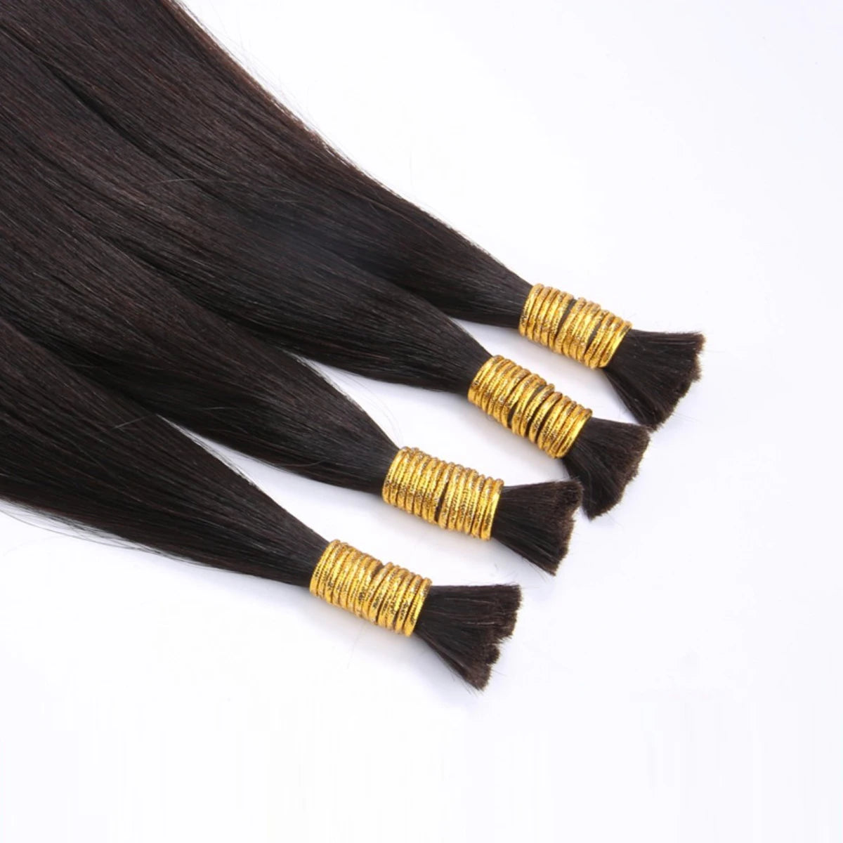 Cabello humano liso a granel sin trama, 100% cabello humano a granel para trenzar, extensiones de 16-26 pulgadas, color negro natural, 50 g/unidad