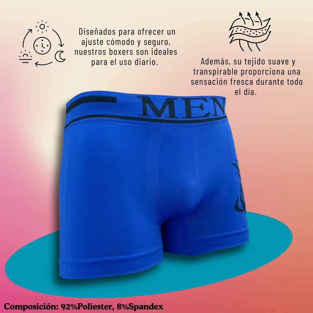 12 Piezas Boxer Caballero Mayoreo Tela Suave Cómodos y Ajustables Económicos Ligeros Se envía Modelo Disponible