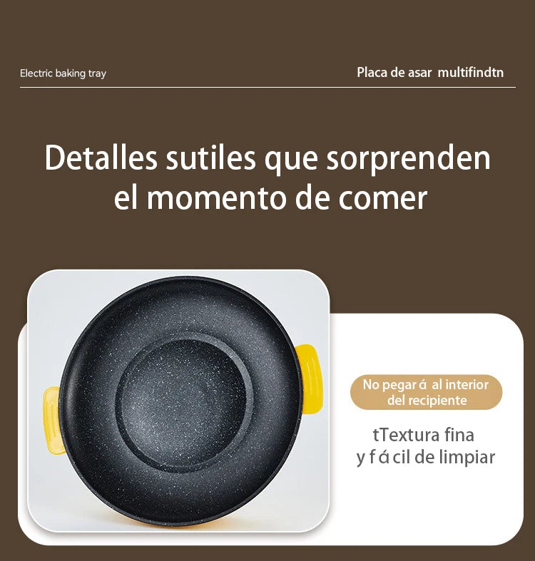 Electric Stainless Steel BBQ Plate Portable Multifunctional Oven for Outdoor Use Durable & Easy-Cleaning
