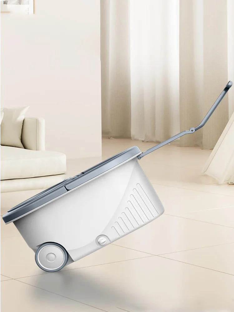 Trapeador mágico 360° spin mop: Limpieza profunda sin esfuerzo.