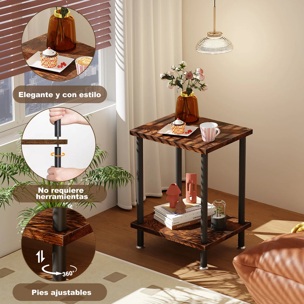 Mesa Auxiliar, Mueble Para Impresora Mesa Lateral Apilable Mesas Para Jardín Mesa De Centro Mesa Auxiliar Apilable Mesa De Noche Buró Para Recámara Mesa Auxiliar