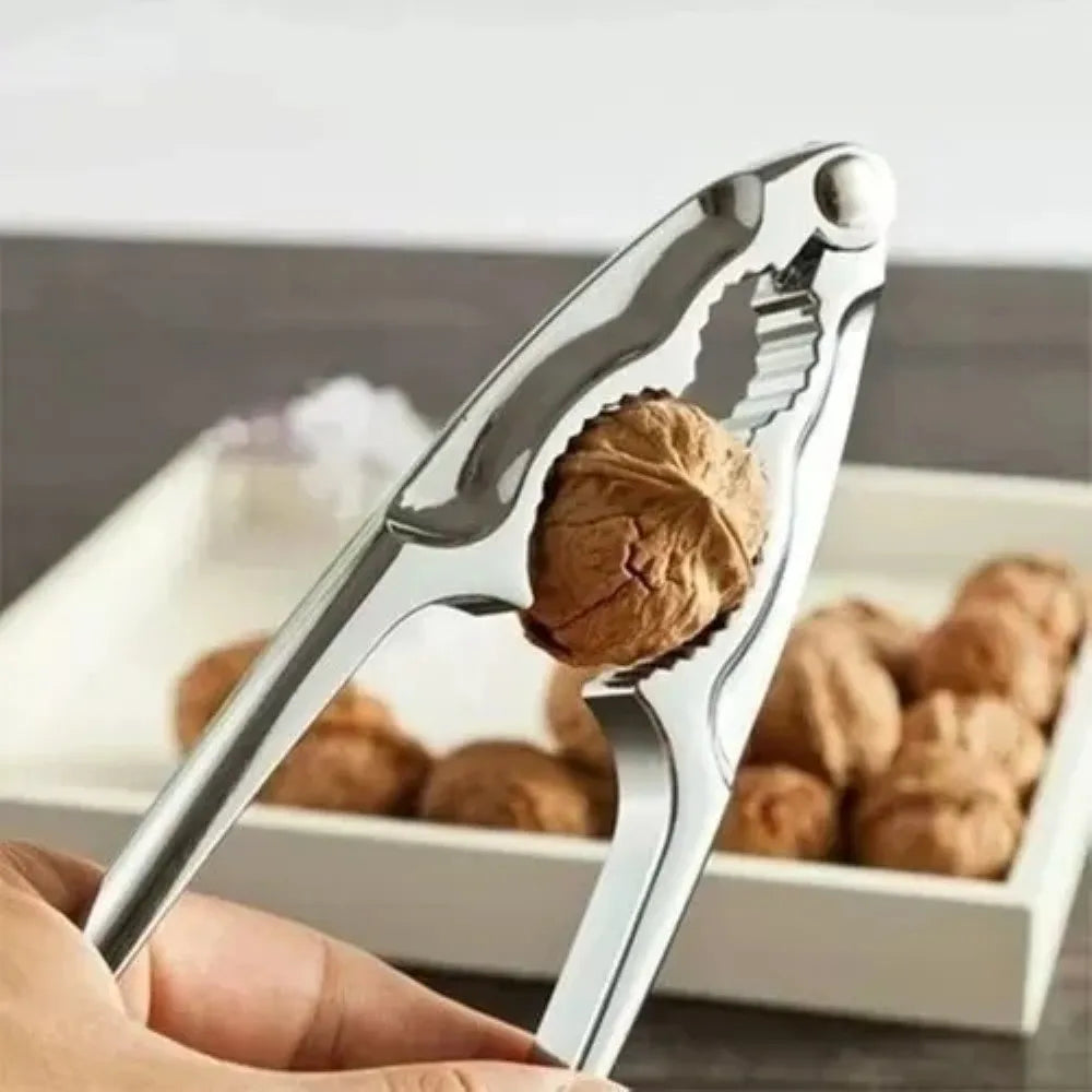 Pinza Quebrador De Nueces Cascanueces Abridor Aleación Zinc Plateada Lab.G