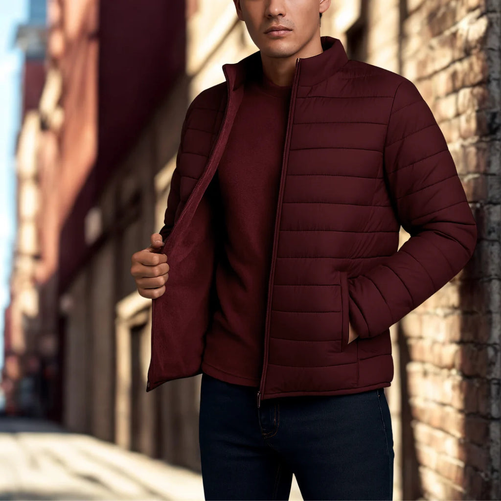 Chamarra Acolchada para Caballero, Temporada de lluvia o viento, Moda Casual y con Estilo para Caballero, Térmica y muy Cómoda