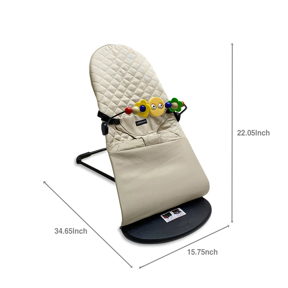 AnGku-silla mecedora para bebé con 3 ajustes de altura, silla portátil para recién nacido, columpio plegable, juguetes para bebé de 0 a 12 meses