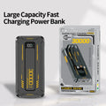 Power Bank Batería Portátil 30000mah YISEN Carga rápida de 22.5w 3 cables incorporados con luz LED