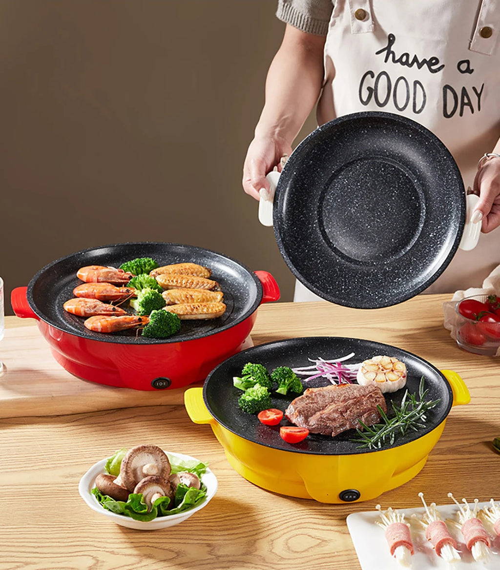Electric Stainless Steel BBQ Plate Portable Multifunctional Oven for Outdoor Use Durable & Easy-Cleaning