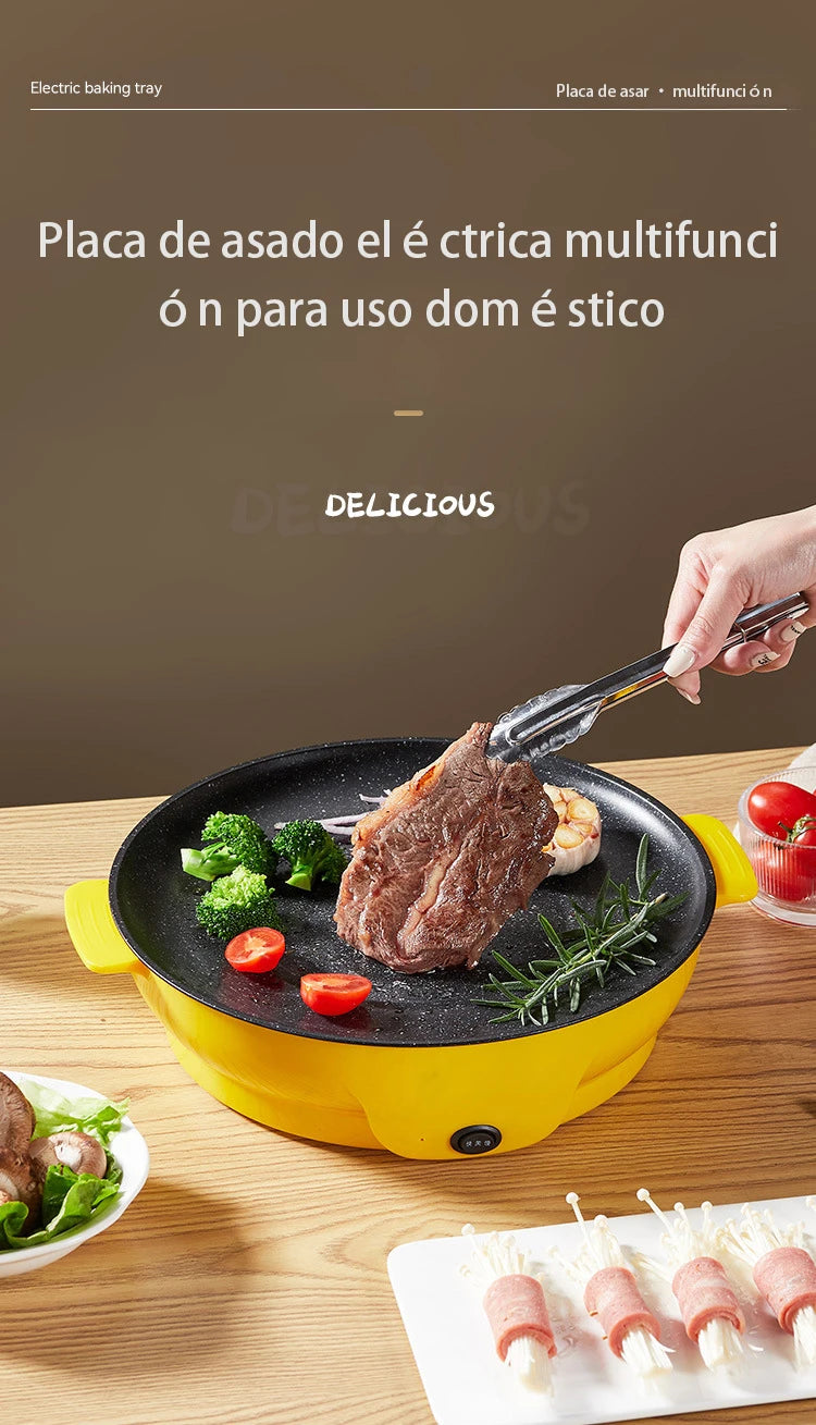 Electric Stainless Steel BBQ Plate Portable Multifunctional Oven for Outdoor Use Durable & Easy-Cleaning