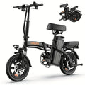 Urlife E-Bike 14 pulgadas plegable 500W 48V 7.5Ah extraíble y carga rápida 40 millas suspensión delantera hidráulica frenos de disco duales Naviga