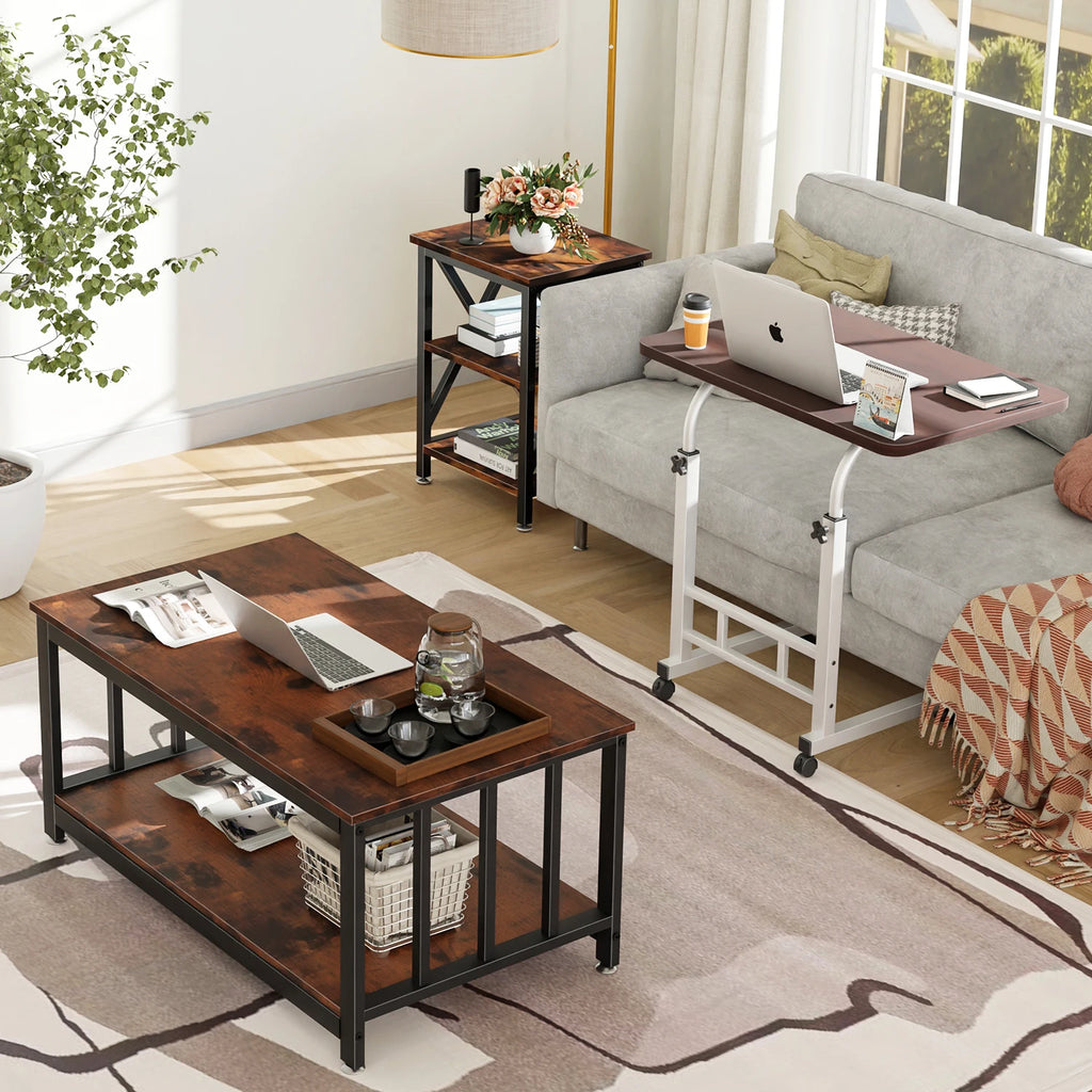 Mesas Laterales Con Ruedas Soportes Para Laptops Con Ruedas Y De Altura Ajustable,60x40x90cm Mesas De Reunión,mesas Laterales,ajustable Escritorio Mesas Para Jardin Altura Ajustable Mesa Laterales Escritorio