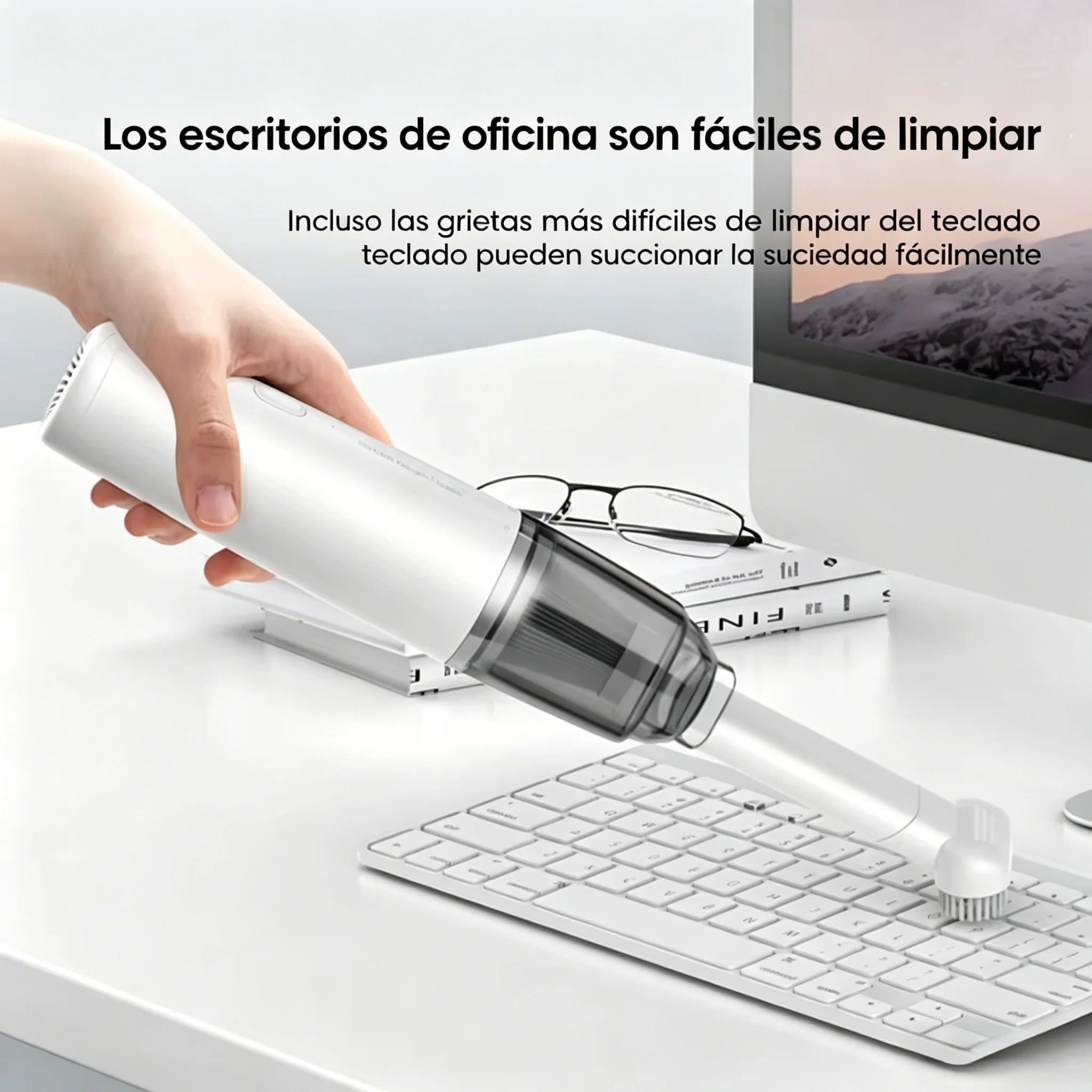Aspiradora de Mano Inalámbrica Potente 6000Pa, Mini Aspiradora Portátil Recargable USB para Coche y Hogar, Aspirador Automático Ligero de Alta Potencia para Polvo y Escombros.