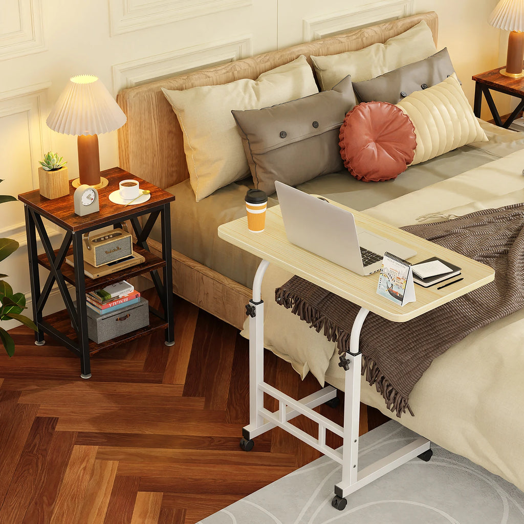 Mesas Laterales Con Ruedas Soportes Para Laptops Con Ruedas Y De Altura Ajustable,60x40x90cm Mesas De Reunión,mesas Laterales,ajustable Escritorio Mesas Para Jardin Altura Ajustable Mesa Laterales Escritorio