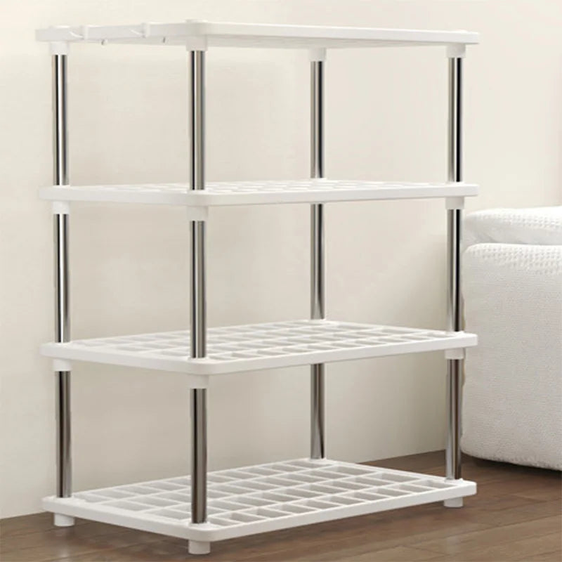 4 niveles, estante de almacenamiento moderno y minimalista independiente para aperitivos para dormitorio, cocina, accesorios de sala de estar, organización y almacenamiento de Home, almacenamiento de baño