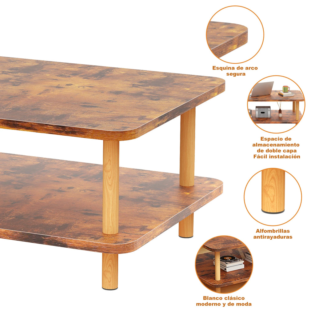 Mesa De Centro Moderna De Madera Mesas Laterales Para Sala Mesa De Centro Mesa Para Sala De Minimalista Y Moderna