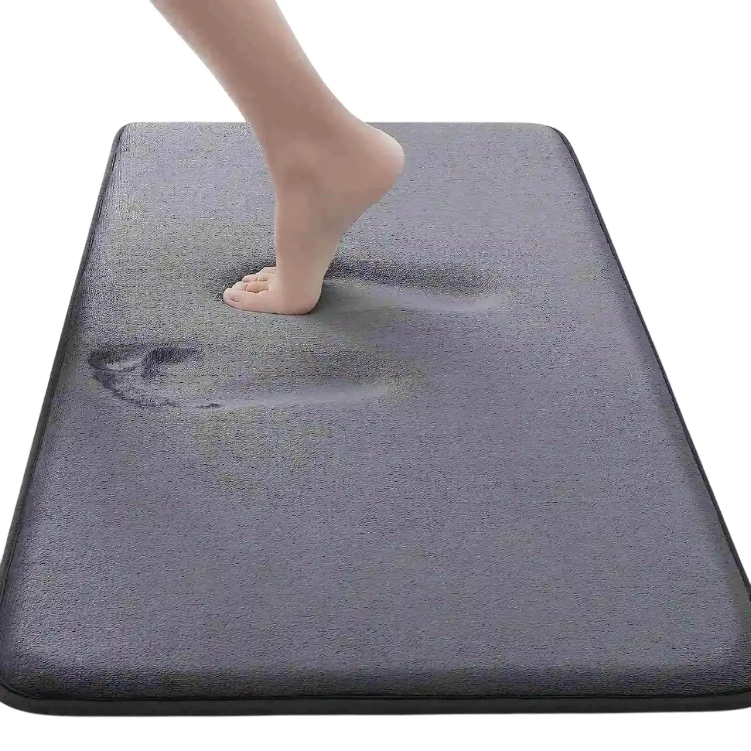 Bluelander Tapete de Baño Antiderrapante Memory Foam, Espuma Viscoelástica Gruesa, Alfombrilla de Baño Antideslizante de Terciopelo, Super Absorbente y Suave para Todo Hogar (1 Pieza)