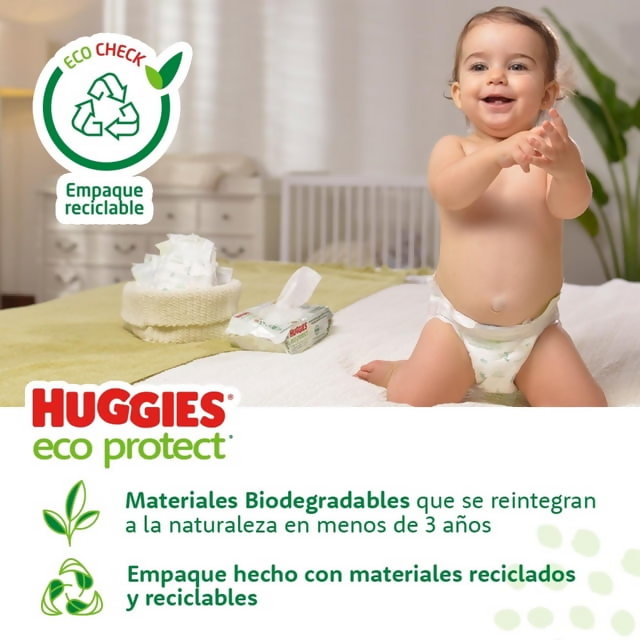 Pañales Huggies Ecoprotect etapa 6 con 32 piezas