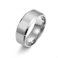 Anillo de joyería con dijes de moda para hombres y mujeres, anillos negros de acero inoxidable, banda de compromiso de boda, espejo de calidad, joyería masculina personalizada