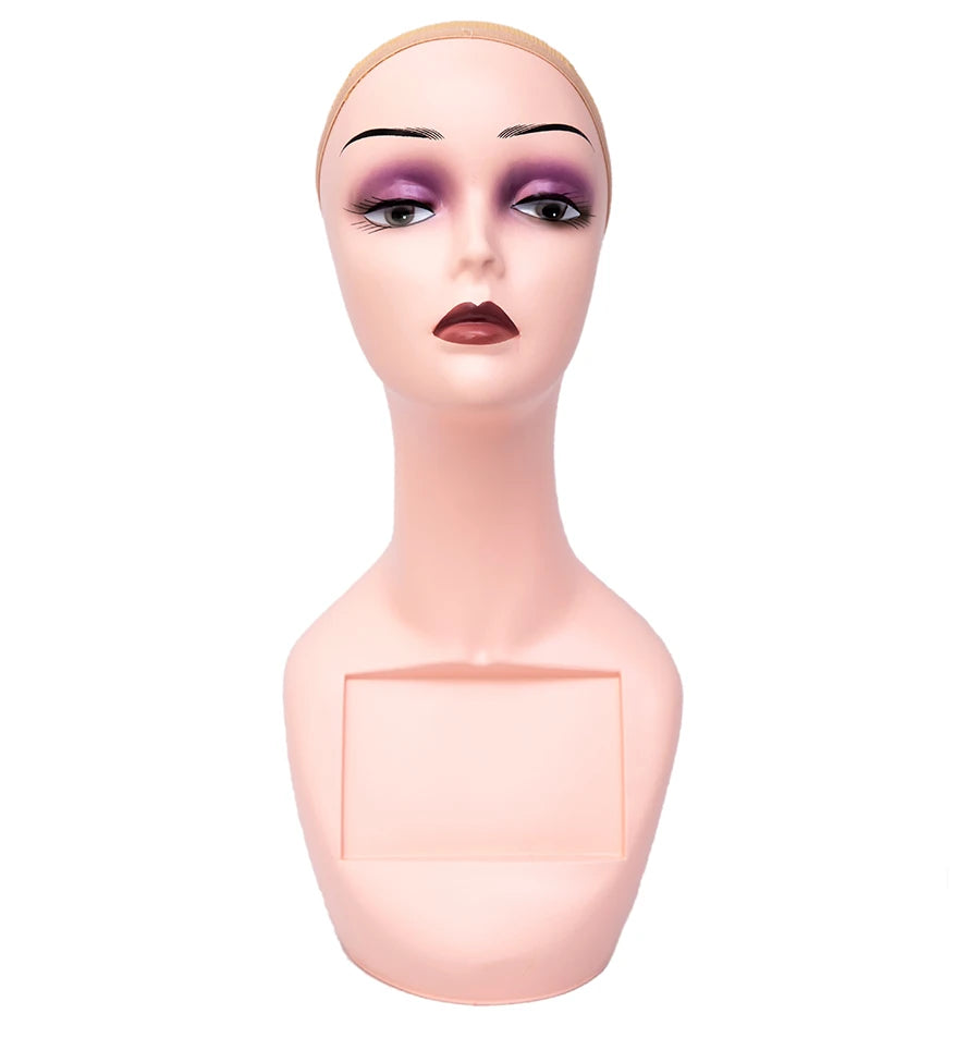 Soporte de cabeza de maniquí barato, maniquí de peluca realista, cabeza de maniquí sin hombros, cabeza de exhibición de maniquí, soporte de exhibición eléctrico