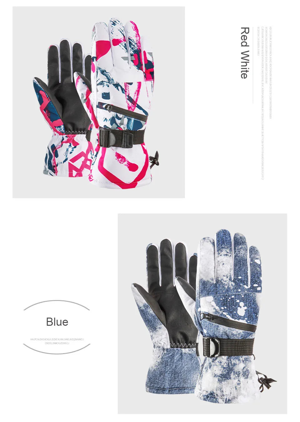 CoolFit hombres mujeres guantes de esquí ultraligeros impermeables guantes cálidos de invierno guantes de Snowboard motociclismo nieve guantes impermeables
