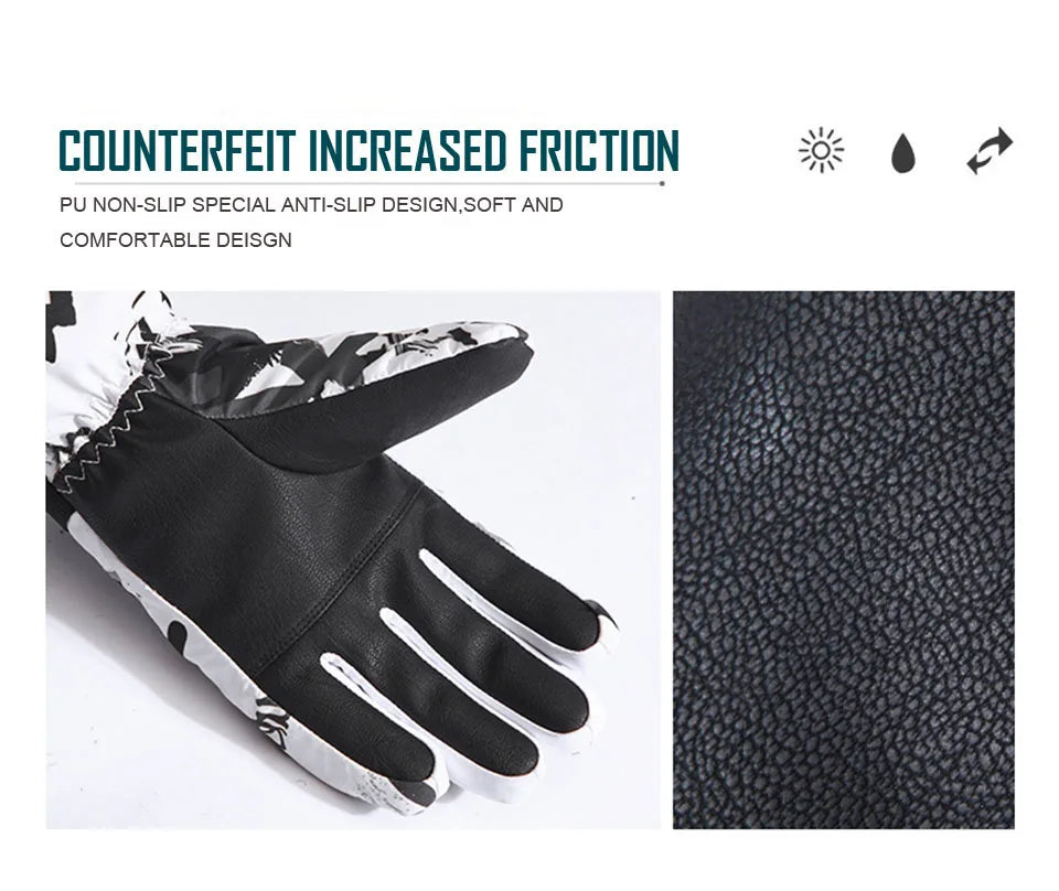 CoolFit hombres mujeres guantes de esquí ultraligeros impermeables guantes cálidos de invierno guantes de Snowboard motociclismo nieve guantes impermeables