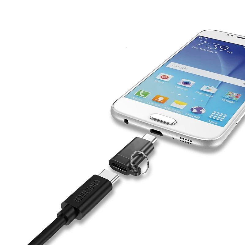 Convertidor de adaptador de Cable tipo C hembra a Micro USB macho para Xiaomi, Redmi, Huawei, Meizu, Samsung Galaxy S7, Microusb, teléfono Android