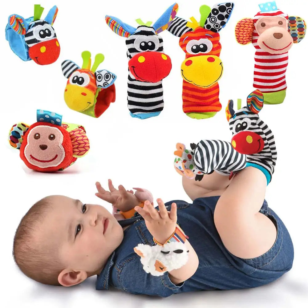Juguetes de animales de peluche para bebés, sonajeros de muñeca, sonajeros para recién nacidos, juguetes para hacer sonidos, sonajero para bebés de 0 a 12 meses