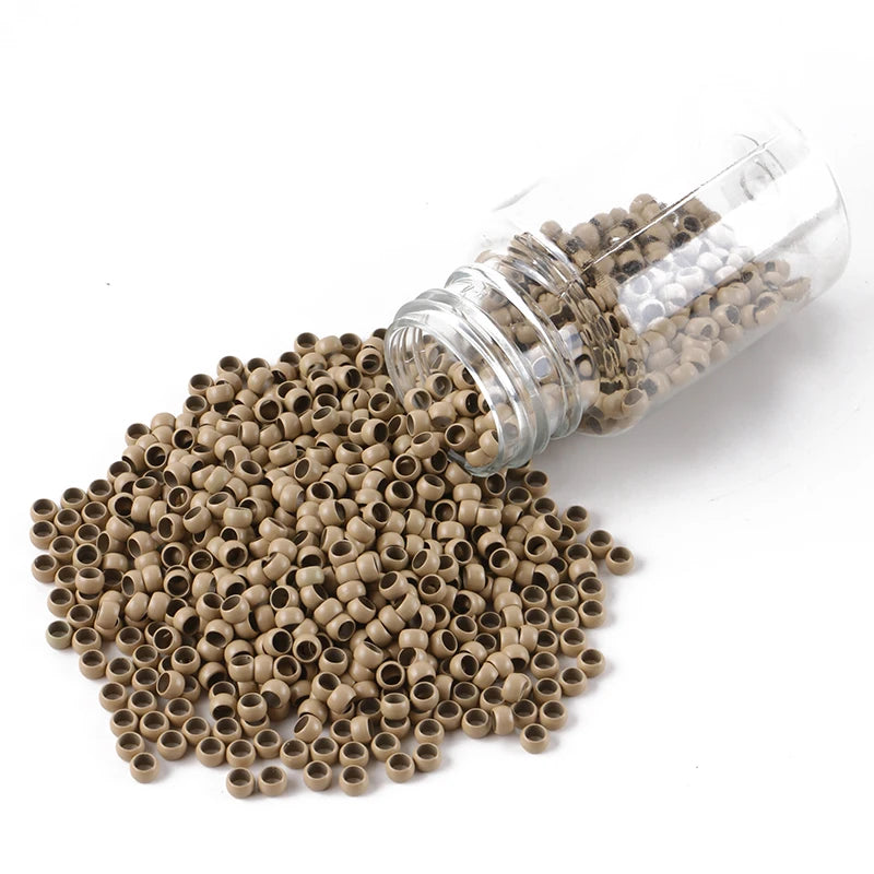 1000 piezas de nano anillos de 4,0 mm para extensión de cabello 13 #   color rubio