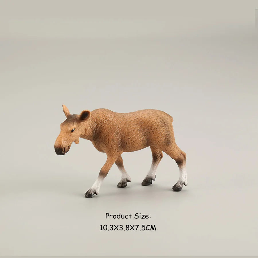 Juego de figuritas de ciervo de alce de simulación, juguete de Cervatillo de cola blanca, modelo de Animal del bosque, figuras familiares, juguetes Toppers de pastel