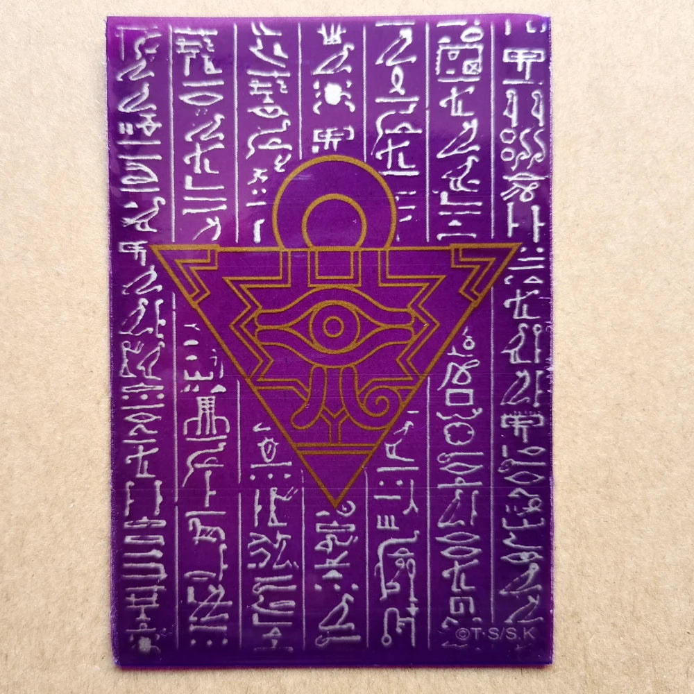 ¡50 unids/set (1 paquete) yu-gi-oh! Yugioh-rompecabezas milenario de Anime, juego de mesa, Mangas de tarjeta, Protector de tarjeta de barrera