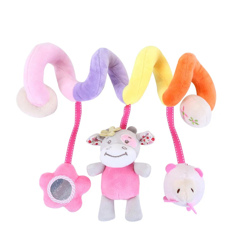 Sonajero de peluche sensorial para bebé, cochecito de juguete, juguetes colgantes móviles musicales, sonajeros móviles para bebés, juegos para recién nacidos de 0 a 6 y 12 meses