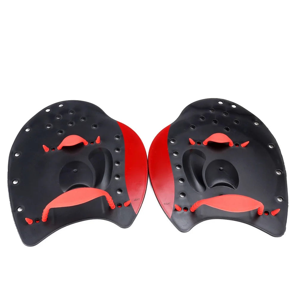 Paletas de natación profesionales, herramientas de corrección para práctica de natación, guantes palmeados de mano de silicona ajustables duraderos para adultos y niños