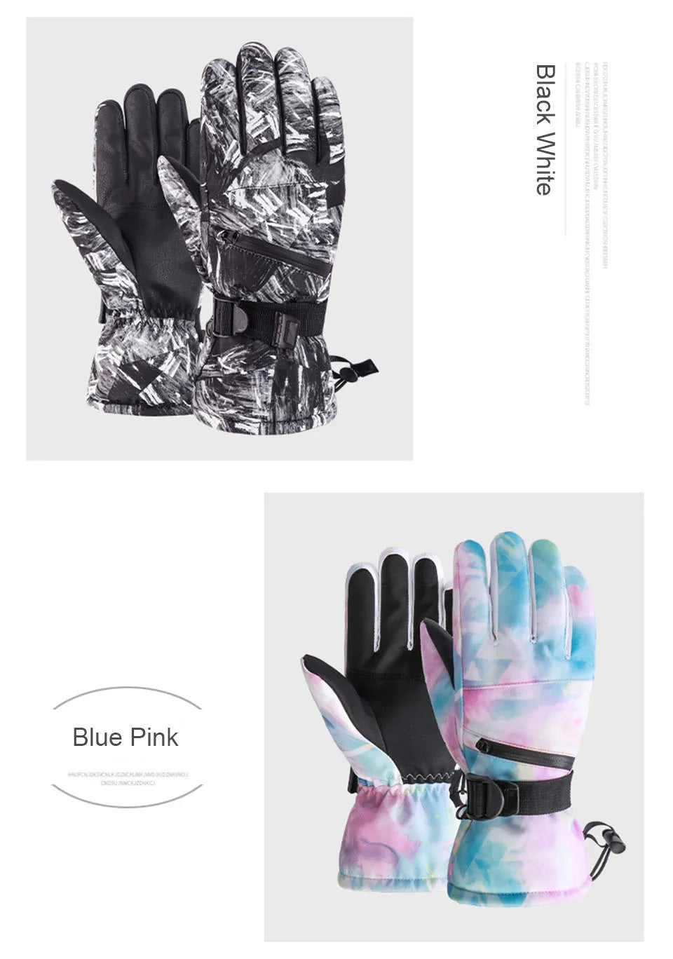 CoolFit hombres mujeres guantes de esquí ultraligeros impermeables guantes cálidos de invierno guantes de Snowboard motociclismo nieve guantes impermeables