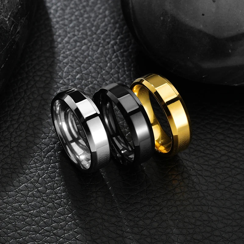 Anillos de boda Auxauxme con nombre personalizado, joyería personalizada con nombre grabado de acero inoxidable y fecha para mujeres y hombres, regalo de joyería de aniversario